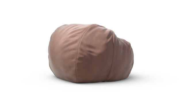 vetsak | Cover Pouf Medium - Leather - Stone