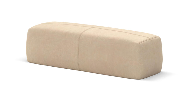 block armrest large - leather - beige - 105cm x 25cm