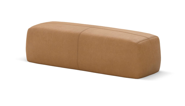 block armrest large - leather - brown - 105cm x 25cm