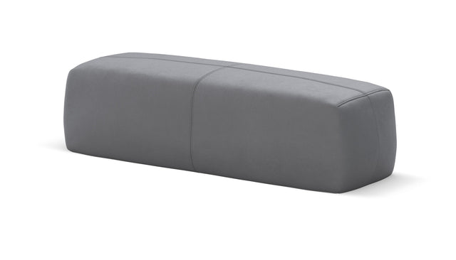 block armrest large - leather - dark grey - 105cm x 25cm