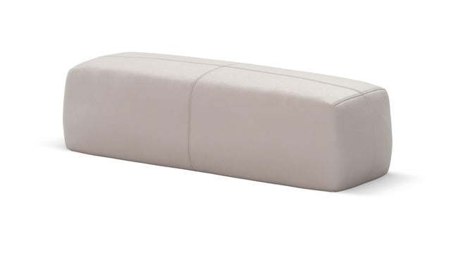 block armrest large - leather - light grey - 105cm x 25cm