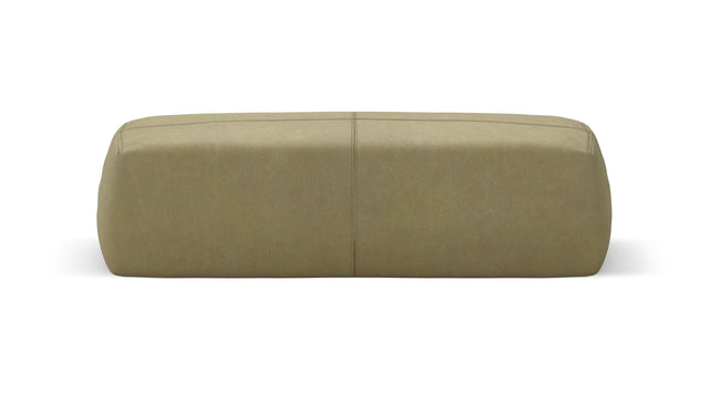 block armrest large - leather - olive - 105cm x 31cm