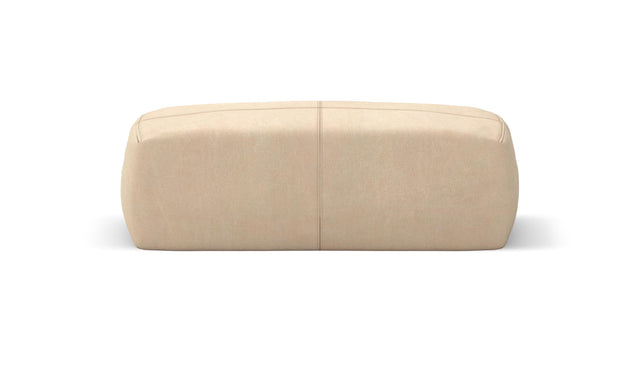 block armrest medium - leather - beige - 84cm x 25cm