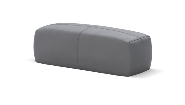 block armrest medium - leather - dark grey - 84cm x 25cm