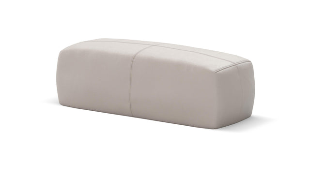 block armrest medium - leather - light grey - 84cm x 25cm