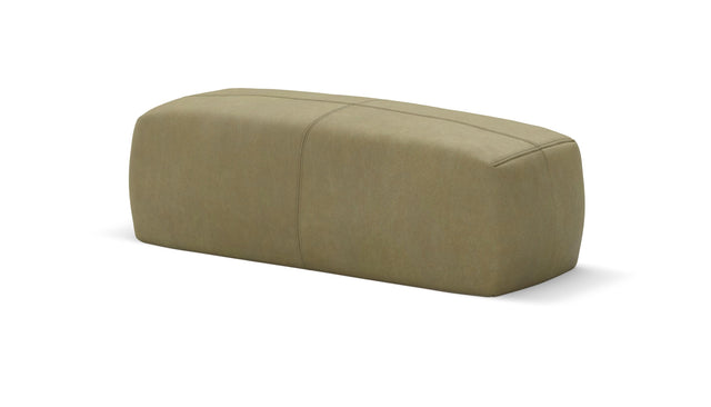 block armrest medium - leather - olive - 84cm x 25cm