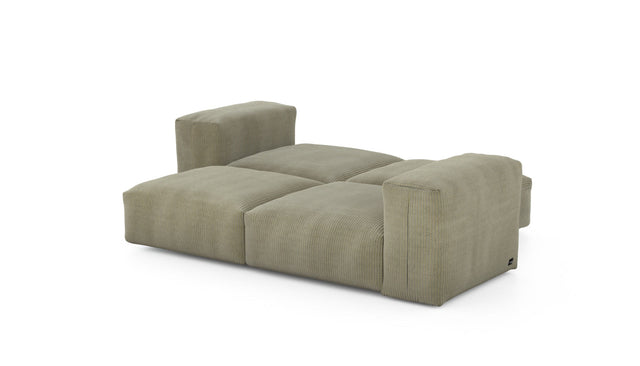 double lounger - cord velour - khaki - 199cm x 168cm