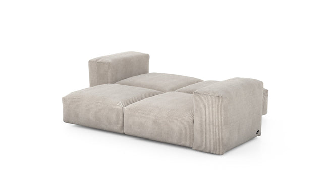 double lounger - cord velour - platinum - 199cm x 168cm