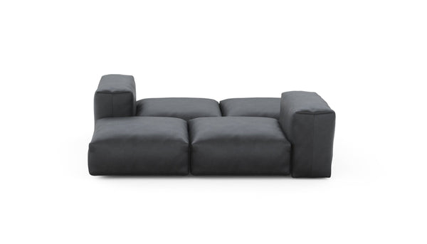 Preset double lounger - velvet - dark grey - 199cm x 168cm