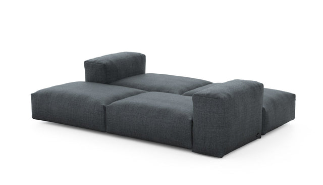 Preset double lounger - pique - dark grey - 241cm x 168cm