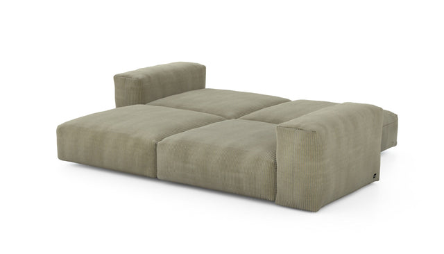 double lounger - cord velour - khaki - 241cm x 210cm