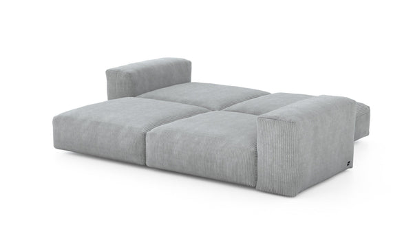 double lounger - cord velours - light grey - 241cm x 210cm