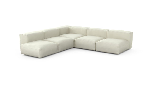 Preset five module corner sofa - pique - creme - 283cm x 283cm