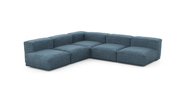 Preset five module corner sofa - pique - dark blue - 283cm x 283cm