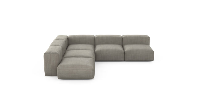 Preset five module corner sofa - pique - stone - 283cm x 283cm