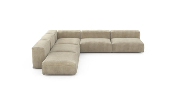 Preset five module corner sofa - cord velours - sand - 325cm x 325cm