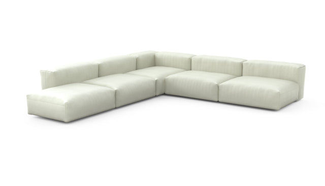 Preset five module corner sofa - herringbone - beige - 325cm x 325cm