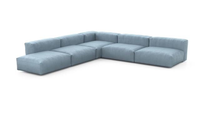 Preset five module corner sofa - herringbone - light blue - 325cm x 325cm