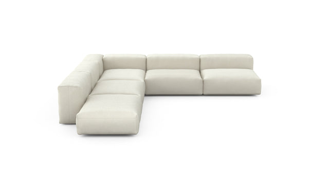 Preset five module corner sofa - linen - platinum - 325cm x 325cm