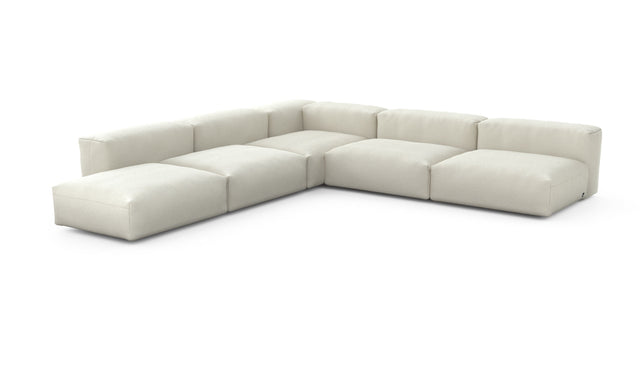 Preset five module corner sofa - linen - platinum - 325cm x 325cm