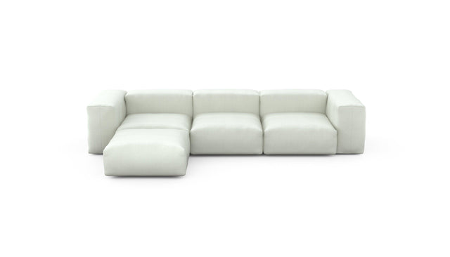 Preset four module chaise sofa - herringbone - creme - 314cm x 199cm