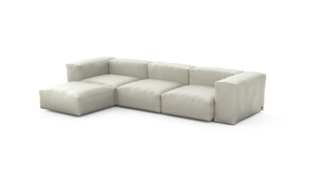 Preset four module chaise sofa - herringbone - stone - 314cm x 199cm