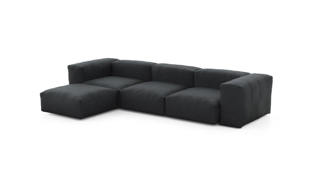 Preset four module chaise sofa - linen - anthracite - 314cm x 199cm