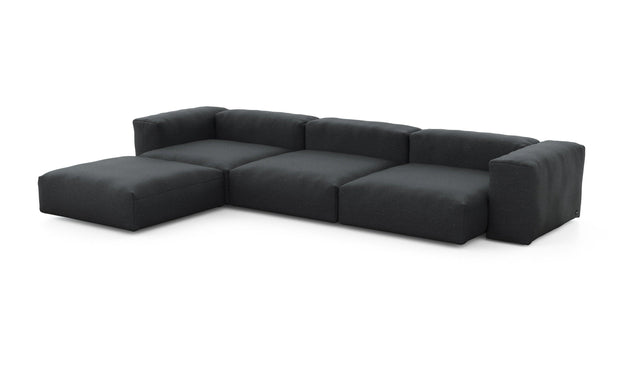 Preset four module chaise sofa - linen - anthracite - 377cm x 241cm