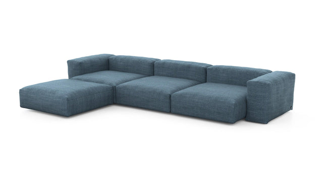 Preset four module chaise sofa - pique - dark blue - 377cm x 241cm