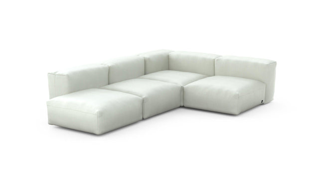 Preset four module corner sofa - herringbone - creme - 199cm x 283cm