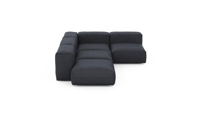 Preset four module corner sofa - herringbone - dark grey - 199cm x 283cm