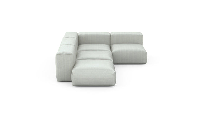 Preset four module corner sofa - herringbone - light grey - 199cm x 283cm