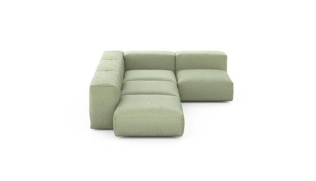 Preset four module corner sofa - linen - olive - 199cm x 283cm