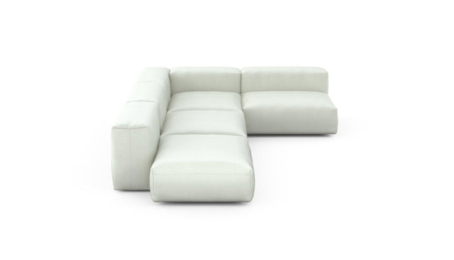 Preset four module corner sofa - herringbone - creme - 220cm x 346cm