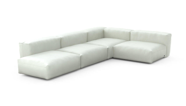 Preset four module corner sofa - herringbone - creme - 220cm x 346cm