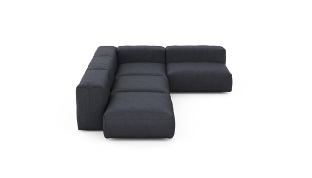 Preset four module corner sofa - herringbone - dark grey - 220cm x 346cm