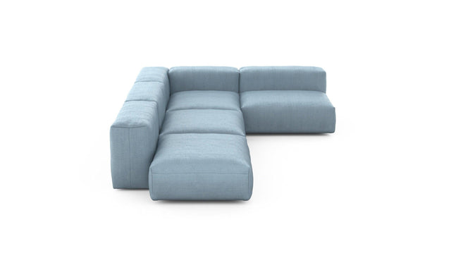 Preset four module corner sofa - herringbone - light blue - 220cm x 346cm