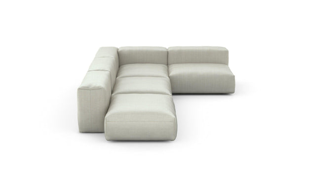 Preset four module corner sofa - herringbone - stone - 220cm x 346cm