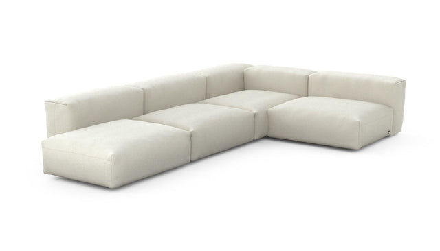 Preset four module corner sofa - linen - platinum - 220cm x 346cm