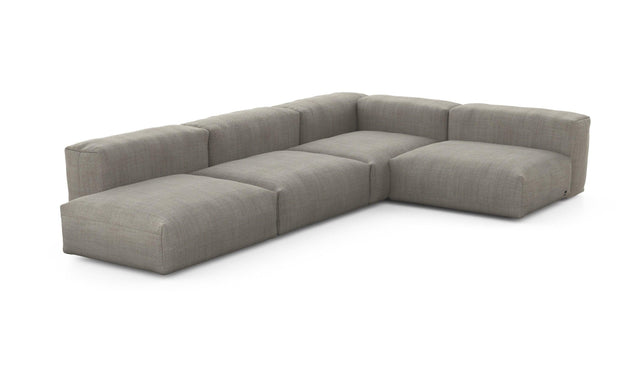 Preset four module corner sofa - pique - stone - 220cm x 346cm