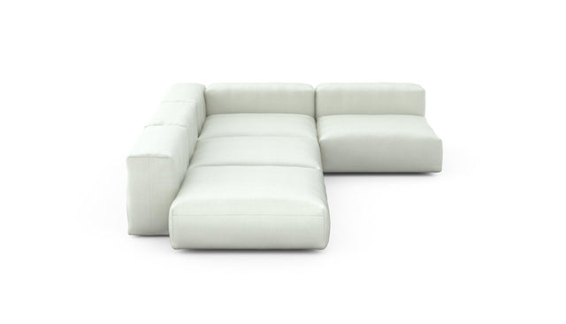 Preset four module corner sofa - herringbone - creme - 241cm x 346cm