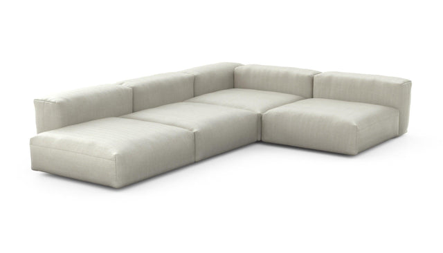 Preset four module corner sofa - herringbone - stone - 241cm x 346cm