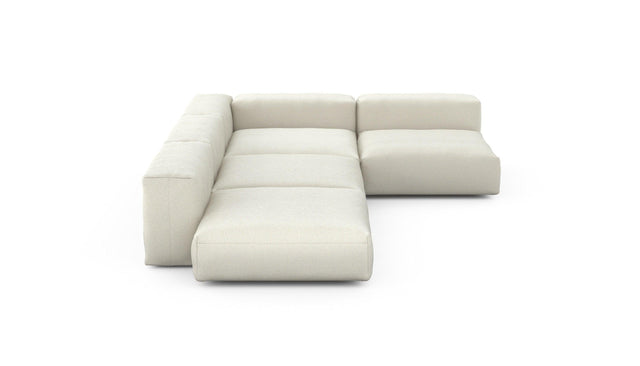 Preset four module corner sofa - linen - platinum - 241cm x 346cm