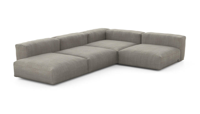 Preset four module corner sofa - pique - stone - 241cm x 346cm