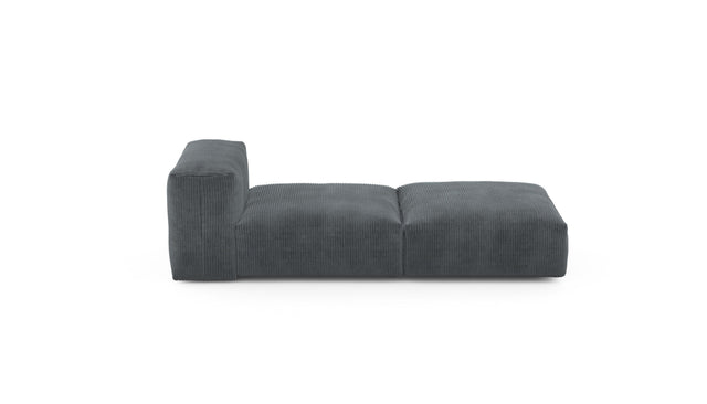 Preset lounger - cord velours - dark grey - 199cm x 84cm