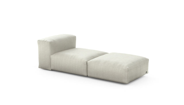 Preset lounger - herringbone - stone - 199cm x 84cm