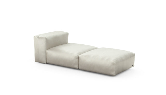 Preset lounger - velvet - creme - 199cm x 84cm