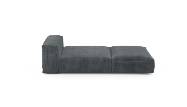 Preset lounger - cord velours - dark grey - 220cm x 105cm