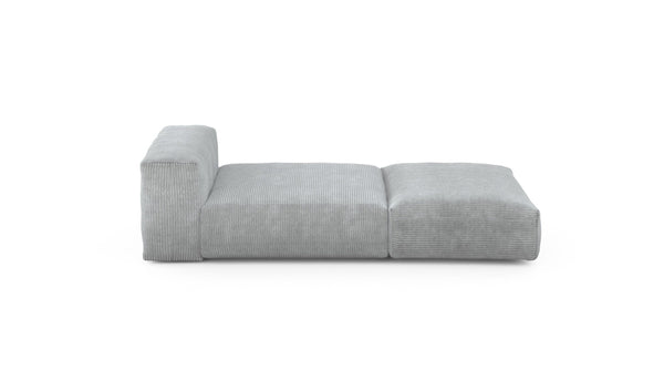 Preset lounger - cord velours - light grey - 220cm x 105cm