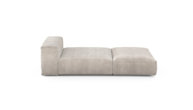 Preset lounger - cord velours - platinum - 220cm x 105cm